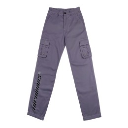 Fashion design industrial trousers pockets on both sides Custom printed logo slant pants Pure gray slant pants Elastic design at the hem Slant pants supplier H266 Fashion design industrial trousers pockets on both sides Custom printed logo slant pants Pure gray slant pants Elastic design at the hem Slant pants supplier H266
